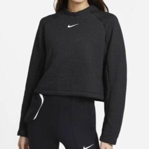 Nike Womens Top Black M Sweatshirt Sportswear Tech Pack Top  Back Zip